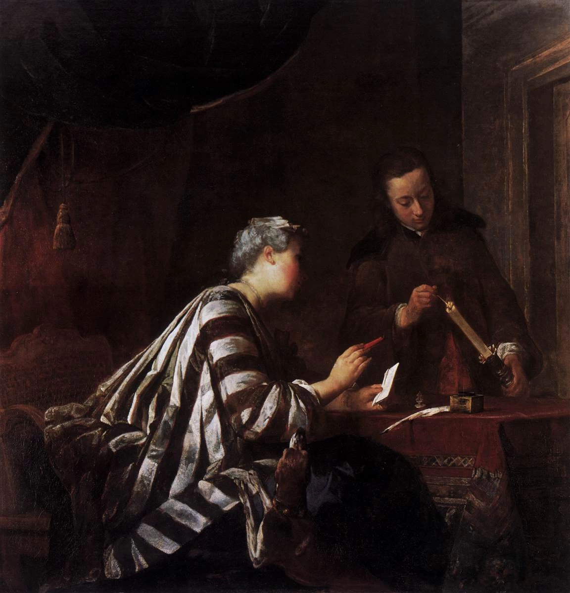 Jean Siméon Chardin - 125, Signora che sigilla una lettera, Charlottenburg Palace